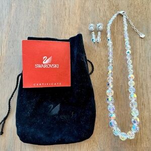 Swarovski Crystal Necklace and Earring Set - Silver with certificate (2001)